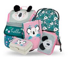 BAAGL SET 5 - Schulset Zippy Baby Koala / Aktentasche / Federmäppchen / Tasche / Teller / Box