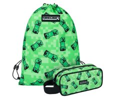 MINECRAFT SET 2 Creeper: Federmäppchen, Tasche