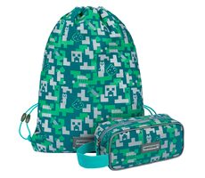 MINECRAFT SET 2 Silver Creeper: Federmäppchen, Tasche