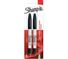 Sharpie Twin Tip Marker 2 Stück Schwarz