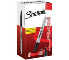 Sharpie Fine Marker permanent 24 Stück Schwarz