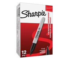 Sharpie Fine Marker permanent 0,9 mm 12 Stück Schwarz