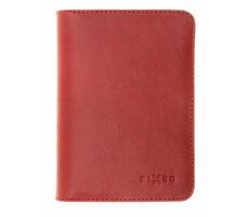 FIXED Passport Lederbrieftasche rot / echtes Rindsleder / Passgröße
