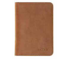 FIXED Passport Lederbrieftasche braun / echtes Rindsleder / Taillenumfang