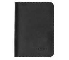 FIXED Wallet XL Ledergeldbörse aus echtem Rindsleder schwarz