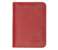 FIXED Wallet XL Ledergeldbörse aus echtem Rindsleder rot