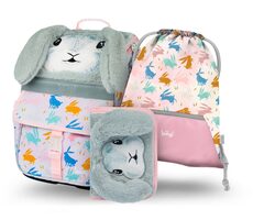 BAAGL SET 3 - Schulset Zippy Bunny / Aktentasche / Federmäppchen / Tasche