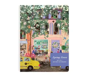 Galison Set Frühlingsstraßen-Notizbücher / 2 Stück / liniert / 15,2 x 21 x 0,5 cm