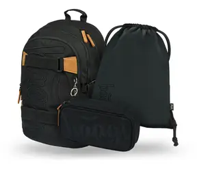 BAAGL SET 3 - Skate Darkness Schulset / Rucksack / Federmäppchen / Tasche