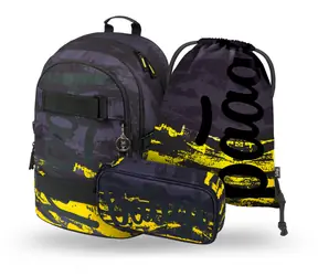 BAAGL SET 3 - Skate Dune Schulset / Rucksack / Federmäppchen / Tasche