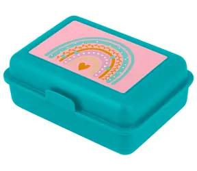 BAAGL Regenbogen-Snackbox türkis / 17,8x6x12,2 cm