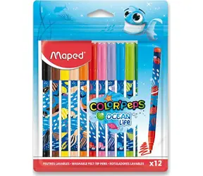 Maped Marker Color'Peps Ocean Life dekoriert 12 Stk