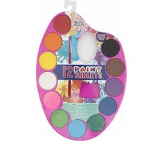 GRAFIX Palette mit Wasserfarben und Pinsel Pink