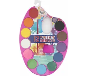 GRAFIX Palette mit Wasserfarben und Pinsel Gelb