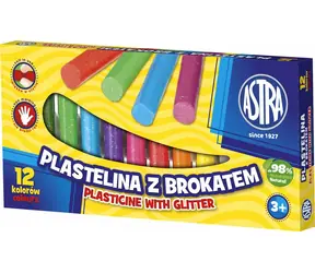 ASTRA Plastilin mit Glitzer 12 Farben