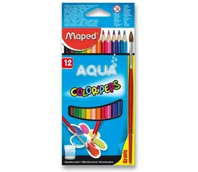 Maped Dreieckige Buntstifte Aqua Color'Peps 12 Stück + Pinsel