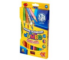 ASTRA Regenbogenmalstifte Jumbo 12 Stück mit Spitzer