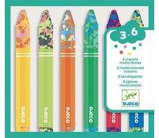 DJECO Regenbogenwachsstifte 6 Stk