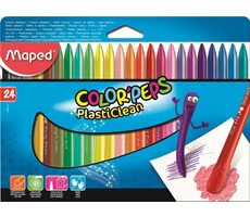Maped Dreieckige Kunststoffpastelle Color'Peps PlastiClean 24 Stk