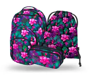 BAAGL SET 3 - Coolmate Paradise Schulset: Rucksack / Federmäppchen / Tasche