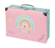 BAAGL Klappbarer Schulkoffer Rainbow mit Hardware / 32,5 x 10,5 x 26 cm