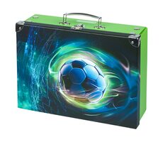 BAAGL Klappbarer Schulkoffer Fußball mit Hardware / 32,5 x 10,5 x 26 cm