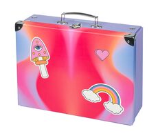 BAAGL Klappbare Schultasche Hippie mit Hardware / 32,5 x 10,5 x 26 cm
