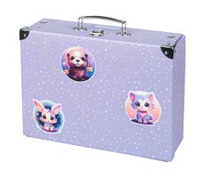 BAAGL Klappbarer Schulkoffer Haustiere mit Hardware / 32,5 x 10,5 x 26 cm