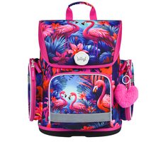 BAAGL Schulaktentasche Ergo Plameňáci / 19 l / geeignet ab der 1. Klasse der Grundschule