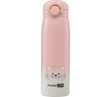 FreeON Thermoskanne aus Edelstahl 480 ml - Rosa