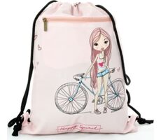 HAPPY SPIRIT Schuhtasche Mädchen mit Fahrrad