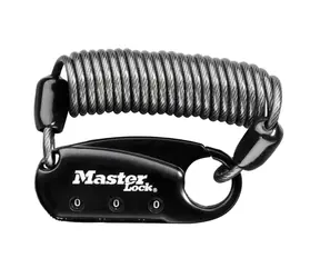 Master Lock 1551EURDBLK / Karabiner mit Wickelkabel 