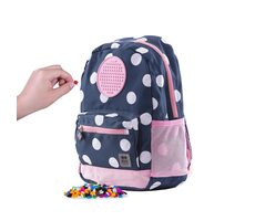 PIXIE CREW Kinderrucksack blau mit weißen Punkten / ab 6 Jahren