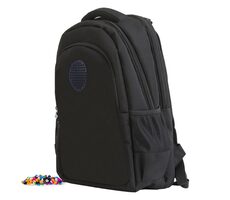 PIXIE CREW Schülerrucksack schwarz mit kleinem Panel / ab 6 Jahren