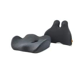 Powerton Lordosenstütze und Sitzkissen-Set anthrazit / ergonomisch / Memory-Schaum