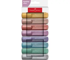 Faber-Castell Textliner 46 Metallic Textmarker - 8er-Papierbox.