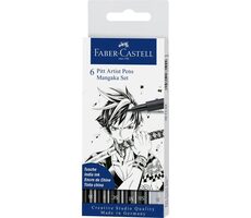 Faber-Castell Pitt Artist Pen Manga Marker - Kunststoffetui 6 Stück