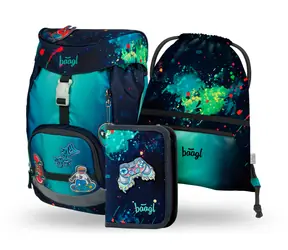 BAAGL SET 3 AIRY Chill: Rucksack, Federmäppchen, Tasche
