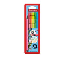 STABILO® Pen 68 - 6er Set - 6 Neonfarben