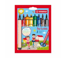STABILO® Trio Scribbi - 8er Set - 8 verschiedene Farben