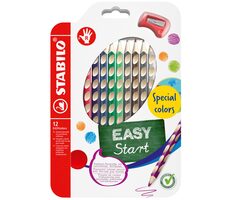 STABILO® EASYcolors - 12er Set mit Spitzer - 12 verschiedene Farben - Sonderfarben