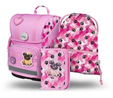 BAAGL SET 3 Ergo Paws: Aktentasche, Federmäppchen, Tasche