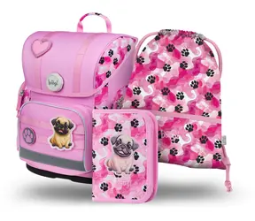 BAAGL SET 3 Ergo Paws: Aktentasche, Federmäppchen, Tasche