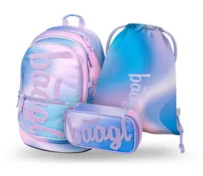 BAAGL SET 3 Core Sky: Rucksack, Federmäppchen, Tasche