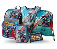 BAAGL SET 5 Zippy Skatepark: Aktentasche, Federmäppchen, Tasche, Schürze, Geldbörse