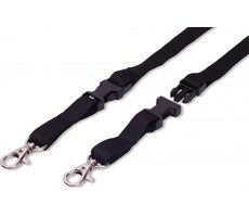 CLASSIC TULIP flache abnehmbare Kordel mit Karabiner schwarz 50St