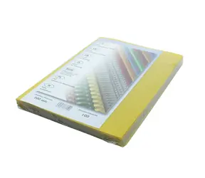 OEM Gelbe Ringbuch-Frontplatten - Transparent - 200 mic - A4 - 100 Stück