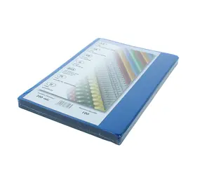 OEM Blaue Vorderdeckel für Ringordner - transparent - 200mic - A4 - 100 Stück