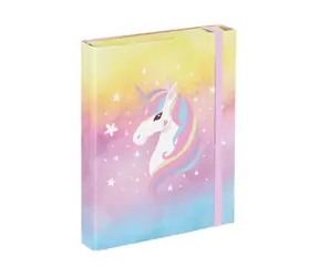 BAAGL Notizbuchhüllen A5 Regenbogen-Einhorn / 17 x 23 x 3 cm