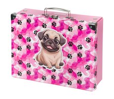 BAAGL Faltbarer Schulkoffer Paws mit Beschlägen / 32,5 x 10,5 x 26 cm